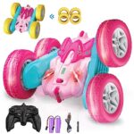 seveclotree Voiture Télécommandée Fille,4WD Voiture Telecommandé Tout Terrain 2,4GHz Radiocommandée RC Stunt Car,Jeux Extérieur Interieur Jouet Cadeau Fille 3 4 5 6 7 8 9 10 Ans…