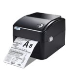 vretti Monochrome Imprimante d'étiquettes Thermique 4x6, Code à Barres Thermique USB Direct Haute Vitesse 152mm/s Machine d'écriture d'imprimante d'étiquettes d'expédition