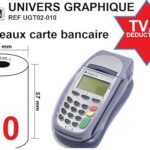 10 rouleaux, bobines cartes bancaire, papier thermique 57 x 40 x 12 mm pour terminal de paiement, calculatrice adapté pour ingenico et verifone