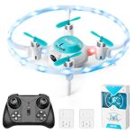 4DRC V5 Mini Drone pour Enfant Hélicoptère avec 2 Batteries,Quadricoptère RC avec Lumières LED,Vol circulaire,Maintien de l'altitude,360°Flips,2 Batteries,Cadeau et Jouet pour Enfant ou Débutant