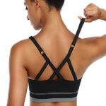 ANGOOLBrassiere Sport Femme Maintien Fort Elastique Amovibles Coussinets Fitness Yoga Soutien Gorge Sport