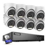 ANNKE 3K Kit de Surveillance avec Audio, 8CH DVR avec HDD 2TB et 8 Caméra de Vidéosurveillance Etanche IP67, Détection de Personne/Véhicule, Accès à Distance,Alarme par E-Mail, Vision Nocturne