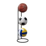 AbondaSupport de rangement pour ballon de basket-ball, 3 couches, support pour ballon de sport, support pour volley-ball, football, support portable en acier, présentoir pour maison, école, garage