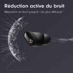 Beats Studio Buds + (2023) – Écouteurs Totalement sans Fil avec réduction du Bruit, Compatibilité améliorée avec Apple et Android, Micro intégré, Écouteurs Bluetooth Audio Spatial – Noir/Or