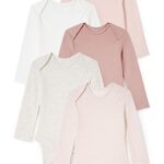 C&AHauts de sous-vêtement Body Pack|Lot de 5 Bébés filles blanc crème 18M