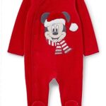 C&APyjamas Combinaison Noël Bébés garçons Micky Maus Rouge 9M