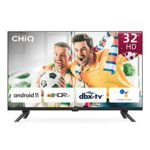 CHIQ L32G7L, 80cm (32 Pouces), télévision Android 11 Bord Ultra Fin, HDR, DBX-TV, Smart TV, Netflix, Prime Video, Youtube, Wi-FI 2.4/5G, Bluetooth, Chromecast, Google Assistant, DVB-T/T2/S2