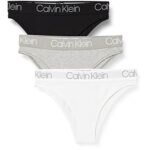 Calvin KleinLot de 3 Slips Femme 3 PK High Leg Tanga avec Stretch