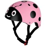 Casque de vélo pour Enfants Casque de vélo Mignon Coccinelle Casque de Skateboard pour Enfants Roller Skateboard vélo