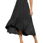 ClearloveJupe d'été bohème pour femme - Taille haute élastique - Bohême - Maxi - Décontractée - Jupe de plage
