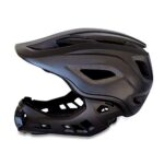Crazy Safety Casque Intégral pour Enfants | Casque intégral pour VTT, BMX et Skateboard | Casque vélo Enfant avec Design 2-en-1 | Casque Motocross Taille M 53-58 cm (Noir)