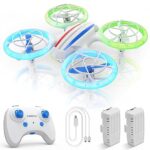DEERC D23 Mini Drone pour Enfants Débutants, Quadcopter RC LED avec Maintien de L'altitude, Mode sans Tête, 3D Flip, Protection Complète, Facile à Utiliser Cadeaux Jouets pour Garçons, Filles