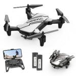DEERC Mini drone D20 pour enfants avec caméra FPV HD 720p, quart rotor pliable pour garçons et filles avec maintien d'altitude, mode sans tête, démarrage à une touche, flips 3D, 2 piles modulaires