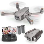 Drone Moteur Sans Brosse avec 2 Caméras 40KM/h MAX Résistance au Vent Classe 4 5GHz WIFI FPV Drones avec Caméra HD Quadcopter RC pour Adultes Débutants 2 Batteries 30 Minutes de Vol idea16 UAV