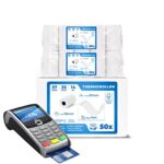 EC Cash rouleaux thermiques | Largeur : 57 mm - Diamètre : 35 mm - Manchon diamètre : 12 mm - Longueur : 14 m | pour terminaux de tickets (50 rouleaux)