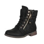 ElaraBottines Femme Bottes de Travail Chunkyrayan