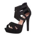 ElaraEscarpins Femmes Talons Aiguilles Ouverts chunkyrayan
