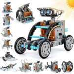 Fivtsme Robot Solaire, 12 in 1 Robot Jouet Enfant STEM Jeux de Construiction, Robot Solaire pour Les Enfants Education de Energie et Scientifiques, pour 8-13 Ans Enfants Garçons Filles
