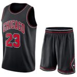 GAOZIHommes Adulte 23# Jordan Maillot BasketballJersey Basket Maillots Basket Uniforme Jersey Et Short Ensemble De Maillot pourNouveau Tissu Brodé