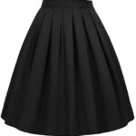 GRACE KARINFemme Jupe Midi Taille Haute Classique Jupe Plissée avec Poches Cl305S21