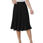 GRACE KARINJupe Plissée Femme Swing A-Ligne Taille Élastique Classique pour Soirée Cocktail