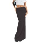 GeagodeliaJupe Maxi-Longue Femme Elastique et Fluide Jupe Casual Couleur Uni