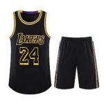 GenericMaillots de Basketball Enfants/Adulte Tenue Basket Enfant,Maillot de Basketball pour Hommes 24 Maillot #,2 Pièces Maillots Basketball Maillots de Gilet+Shorts Basket Enfant