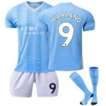 GénériqueHaaland Maillot Enfants Adultes No.9 Ensemble de Maillots de Football,22/23 Maillot de Foot Maillot de Football Domicile/Absence,Football Jersey Set Entraînement T-Shirt Short et Chaussettes