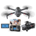 HYTOBP S179 Drone professionnel avec Caméra 4K FPV 5G Transmission WiFi, Moteur sans balais, Évitement d'obstacles à 360°, Quadricoptère télécommandé avec 2 Caméras, 3 Batteries écran LCD