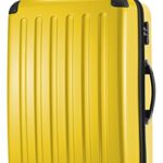 HauptstadtkofferAlex - Bagage Rigide Valise Grande Taille, Trolley avec 4 Roues multidirectionnelles, 75 cm, 119 litres, Extensible,Jaune