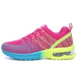 HitmarsChaussure de Course Femme Respirante Légères Chaussures de Sport Gym Fitness Athlétiques Chaussures de Running Confortables Jogging Sneakers Noir Gris Rose EU 35-42