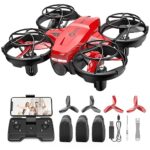 Holy Stone HS420 Mini drone avec caméra pour enfants, quadricoptère RC avec 3 piles longue durée de vol, transmission Wifi, trajectoire, commande gestuelle, maintien d'altitude pour débutants.