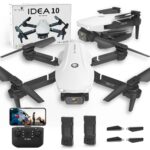 IDEA10 Mini Drone pour Débutant, Quadricoptère Télécommandé avec Caméra 720P, Positionnement du Flux Optique, Transmission FPV, 18 Minutes de Vol, 2 Batterien, Jouet Drone à 2 Caméra
