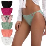 INNERSYCulotte Femme Coton Elastique Slip Bikini Jambe Haute sous-vêtements Taille Midi Lot de 6