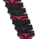 Iris & Lilly sous-Vêtements Style Hipster en Coton et Dentelle Femme, Lot de 7