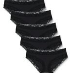 Iris & Lillysous-Vêtements Style Hipster en Coton et Dentelle Femme, Lot de 5