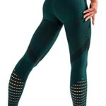 JFANLegging de Sport avec Empiècement en Maille Femme Pantalon Longue sans Coutures avec Maille Taille Haute Tights Jogger Course Fitness (Le Soutien-Gorge et Le Legging sont Vendus séparément)