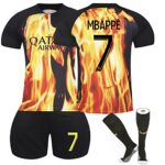 JIHAEPSG Maillot de Foot Enfant Homme de Football 22/23 Páris Maillots Domicile/Extérieur Soccer Jersey, Football Ensemble Garçons/Adultes Entrainement T-Shirt et Short avec Chaussettes