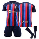 JIHAERetro Maillot Barcelone Enfant/Adultes Maillot De Foot No.10 Maillot Classique, Ensemble Barca Enfant Et Adultes, GarçOn VêTements De Football ExtéRieur Tshirt, Short avec Chaussette