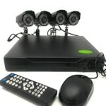 Kit de vidéosurveillance CCTV-N avec caméras infrarouges, alimentation rallonge, 4 canaux