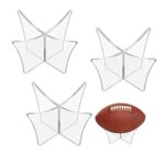 KiuiomSupport Ballon,Foot Présentoir,Support Ballon Rugby,Support Ballon Basket,Acrylique Transparent Socle Ballon Support Acrylique pour Football Basketball Volleyball Softball