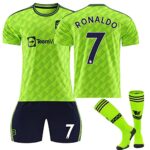 LINSINCHMaillot De Foot Enfant Et Adultes No.7 Maillots Domicile Et Extérieur Tracksuit Entrainement Soccer Football Set T-Shirt Et Short Avec Chaussettes