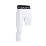 LUOSFUHHomme One Leg 3/4 Compression Collants Pantalon Athletic Basketball Base Layer sous-Vêtements
