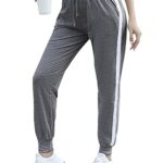 LitherdayPantalon de Sport Femme Coton Yoga Quotidien Running Pantalon Jogging avec Poches à Cordon Ample Survetement pour Fitness-2