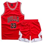 MEEHYRE2 Pièces Tenue Basket Enfant, Maillot de Basket Enfant, Ensemble Basket Enfant, Gilet Basket Enfant & Shorts Basket Enfant