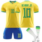 MajiabinMaillot de Foot Enfant, 22/23 Maillot Domicile Extérieur Soccer Jersey, Vêtements de Football 100% Polyester, Ensemble Maillot et Short avec Chaussettes pour Garçons 2 à 13 Ans