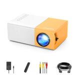 Mini videoprojecteur Vamvo YG300 Pro LED vidéoprojecteur, Portable Movie Retroprojecteur Soutenir 1080p, Cadeau les enfants, Compatible avec Smartphone / PS4 / Firestick