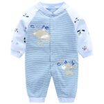 MinizonePyjama Bébé Garçons Combinaisons Bodys à Manches Longues Grenouillères en Coton 0-12 Mois
