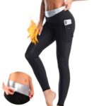 Nano HertzSudation Pantalon Amincissante Ventre Plat Maigrir Leggings Poches Sauna Suit Shapewear Costume D'entraînement Taille Haute Formateur Shaper Exercice Fitness Gym Yoga Sport Femme