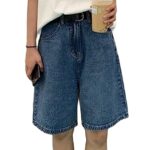 ORANDESIGNEShorts en Denim Femme Taille Haute Été Harajuku Jean Bermuda Y2k Baggy Biker Shorts Style Coréen Filles Preppy Streetwear